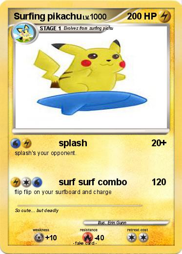 Pokemon Surfing pikachu