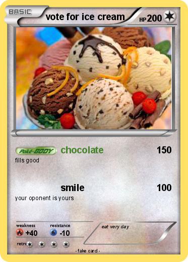 Pokemon vote for ice cream