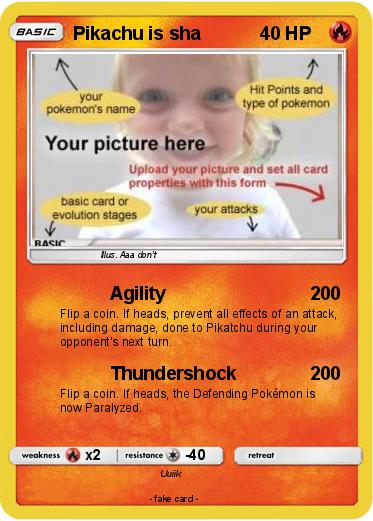Pokemon Pikachu is sha