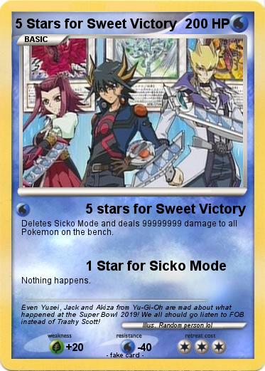 Pokemon 5 Stars for Sweet Victory