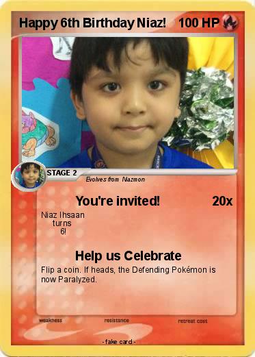 Pokemon Happy 6th Birthday Niaz!
