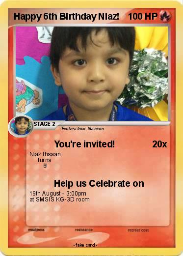 Pokemon Happy 6th Birthday Niaz!