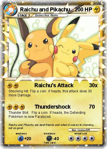 Pokemon Raichu and Pikachu