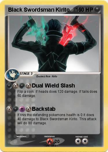 Pokemon Black Swordsman Kirito