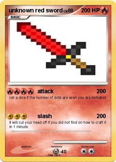 Pokemon unknown red sword