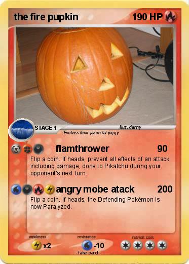 Pokemon the fire pupkin