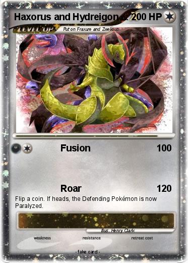 Pokemon Haxorus and Hydreigon