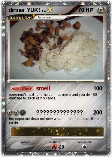 Pokemon dinner YUK!