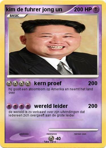 Pokemon kim de fuhrer jong un