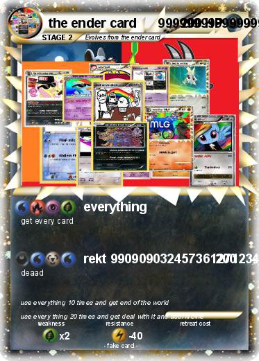 Pokemon the ender card      99999999999999999999999999999999999999999999999999