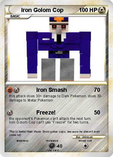 Pokemon Iron Golom Cop
