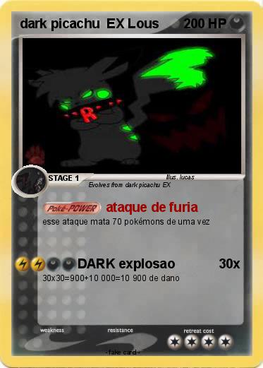 Pokemon dark picachu  EX Lous