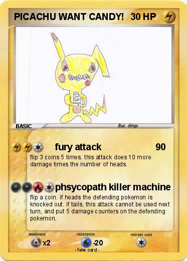 Pokemon PICACHU WANT CANDY!