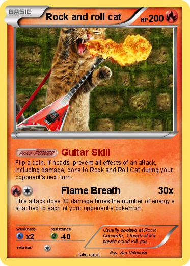 Pokemon Rock and roll cat
