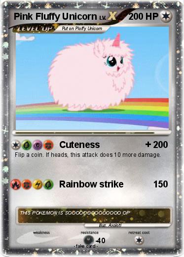 Pokemon Pink Fluffy Unicorn