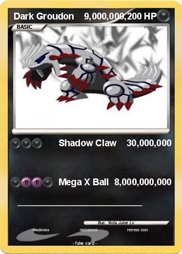 Pokemon Dark Groudon    9,000,000,