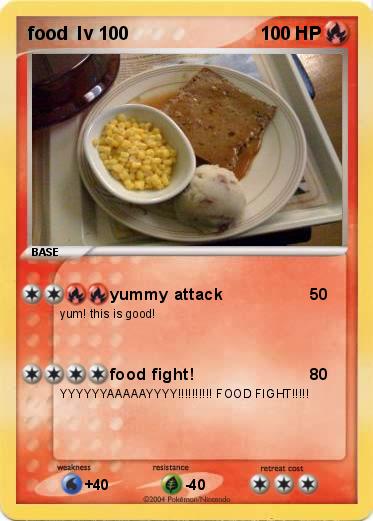 Pokemon food  lv 100