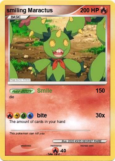 Pokemon smiling Maractus