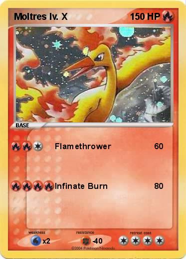 Pokemon Moltres lv. X