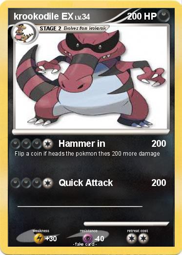 Pokemon krookodile EX