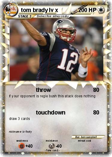 Pokemon tom brady lv x