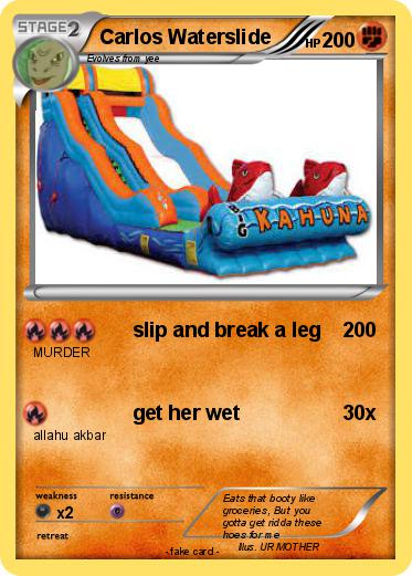 Pokemon Carlos Waterslide