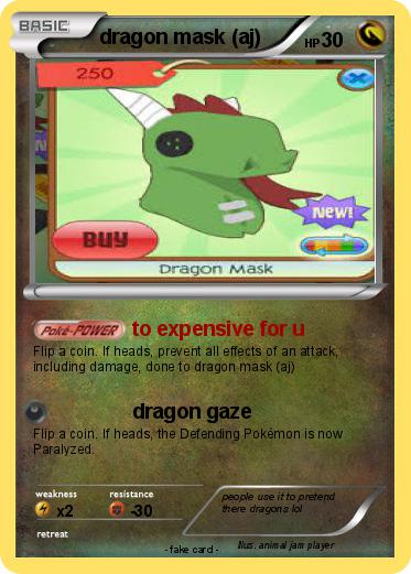 Pokemon dragon mask (aj)