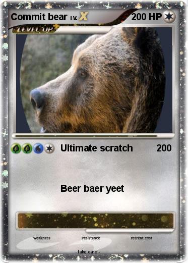 Pokemon Commit bear
