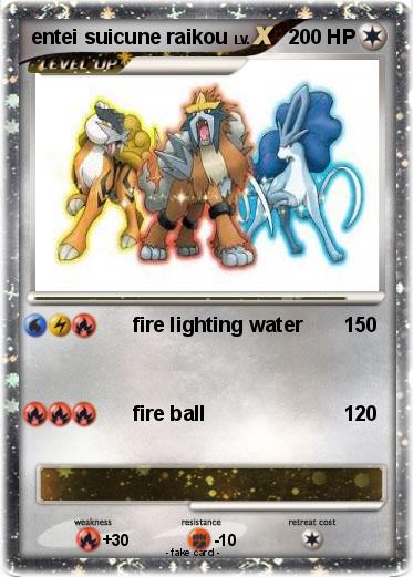 Pokemon entei suicune raikou