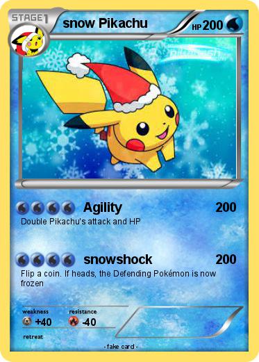 Pokemon snow Pikachu