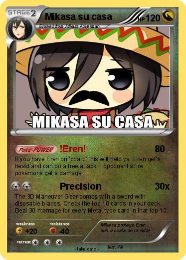 Pokemon Mikasa su casa