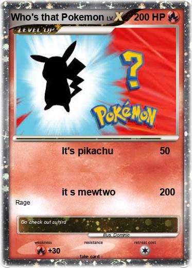 Pokemon Who's that Pokemon