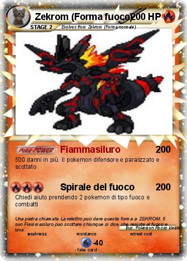 Pokemon Zekrom (Forma fuoco)