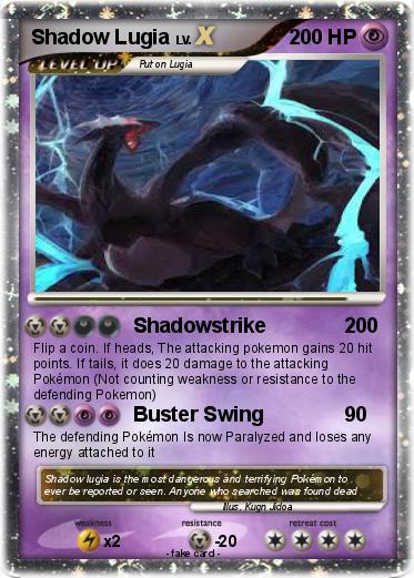 Pokemon Shadow Lugia