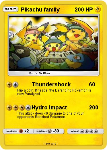 Pokemon Pikachu family