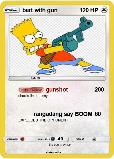 Pokemon bart with gun