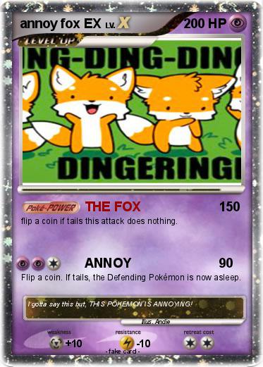 Pokemon annoy fox EX