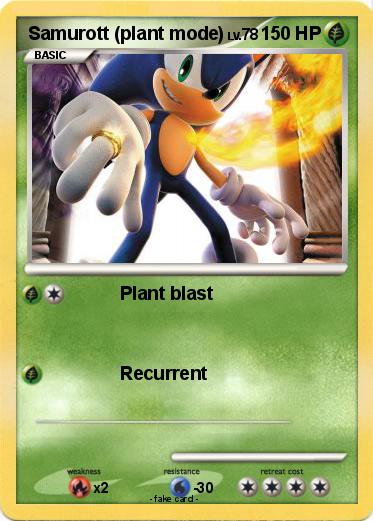 Pokemon Samurott (plant mode)