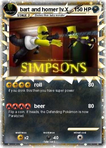 Pokemon bart and homer lv.X