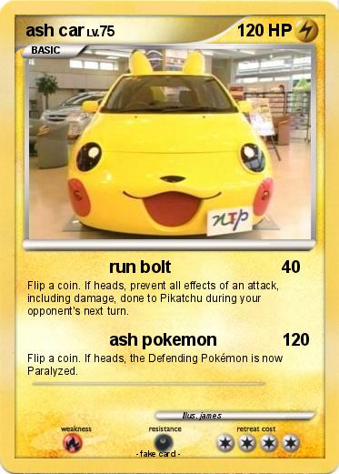Pokemon ash car