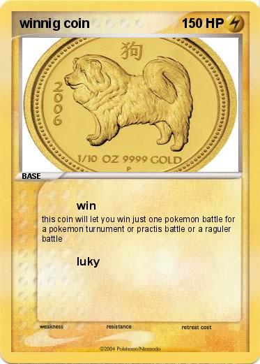 Pokemon winnig coin