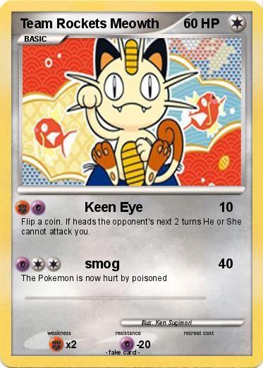 Pokemon Team Rockets Meowth