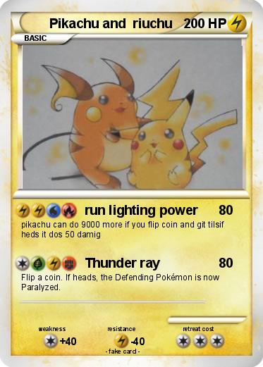 Pokemon Pikachu and  riuchu
