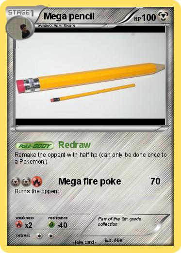 Pokemon Mega pencil