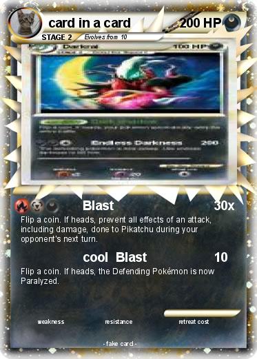 Pokemon card in a card