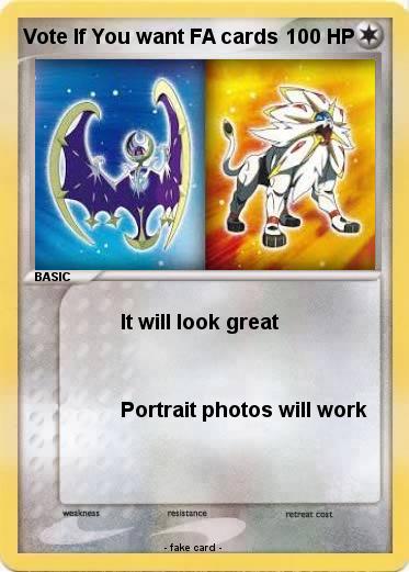Pokemon Vote If You want FA cards