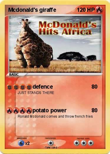 Pokemon Mcdonald's giraffe