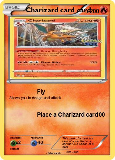 Pokemon Charizard card card