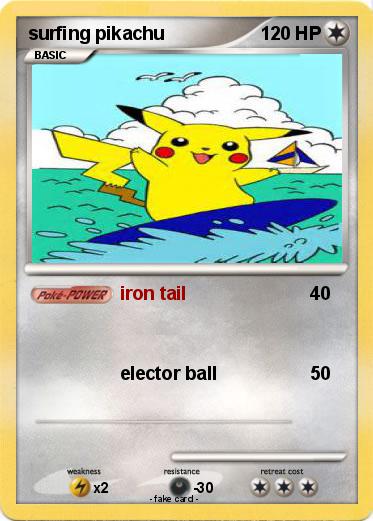 Pokemon surfing pikachu