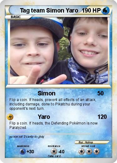 Pokemon Tag team Simon Yaro
